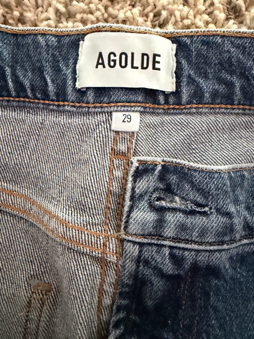 NEW NWT Agolde Harper jeans sz 29 mid rise relaxed straight FIx medium denim FP - Picture 10 of 14